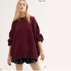 Free People / Easy Street Tunic / Size Medium / Maroon